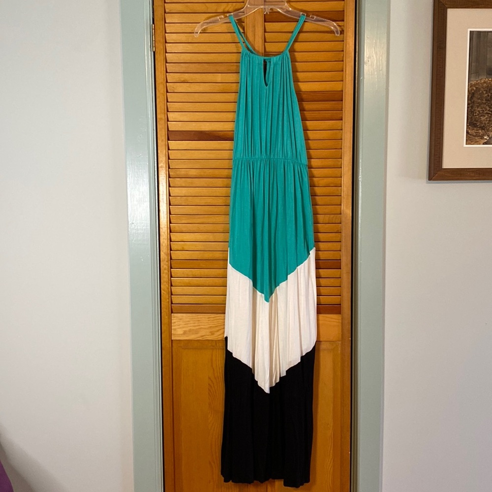 Saved by the dress, size S, green black and white